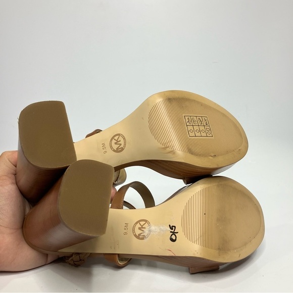 Michael Kors Kailey embellished platform Sandals brown size 9.5 - Picture 9 of 10